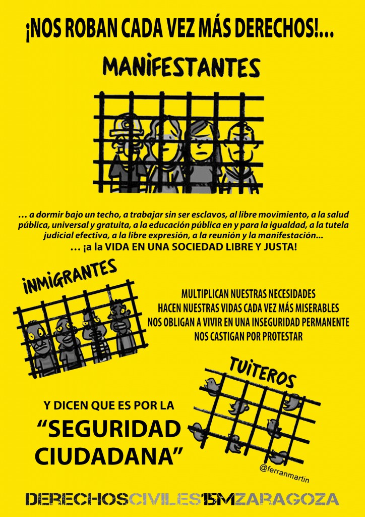 #LeyMordaza Derechos Civiles Zaragoza