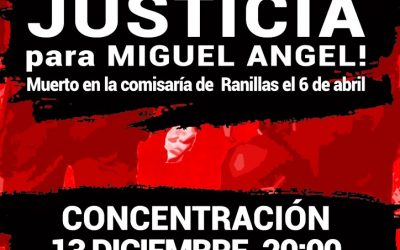 Concentración #JusticiaParaMiguelAngel 13 de Diciembre, a las 20 h. Plaza de España