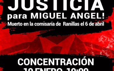 2017 con #JusticiaParaMiguelAngel.  10 de Enero, 19 horas, Plaza del Pilar, frente a la Delegación del Gobierno.